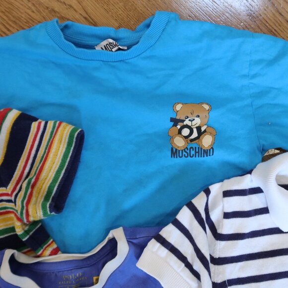MOSCHINO RALPH LAUREN SCOTCH SODA boys tops bundle size 3 designer stripe cotton - Picture 5 of 6